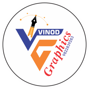 Vinod Graphics rond Logo